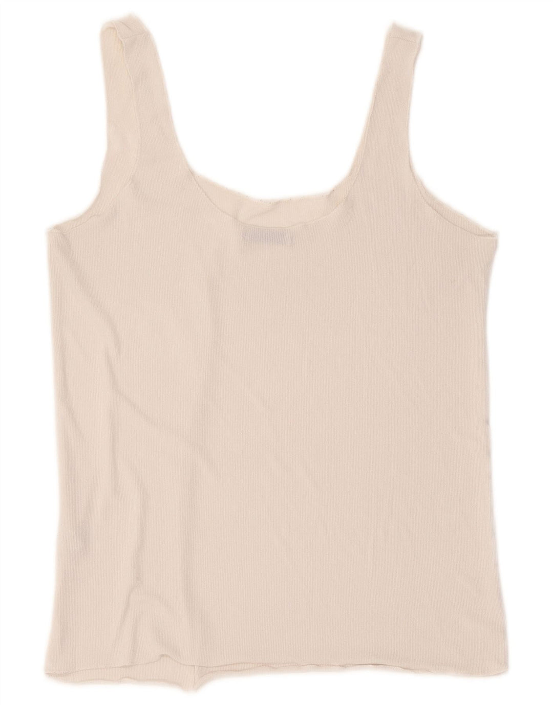 Zara Womens Crop Vest Top UK 14 Large White Polyester