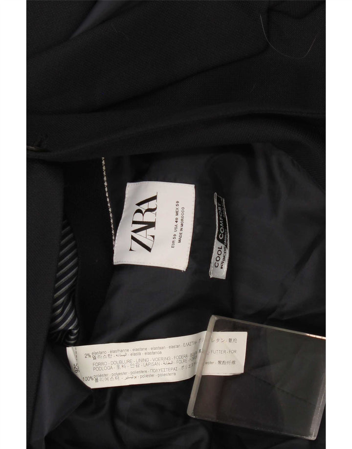 Zara Blazerjakke til mænd med 1 knap EU 50 Large Navy Blue