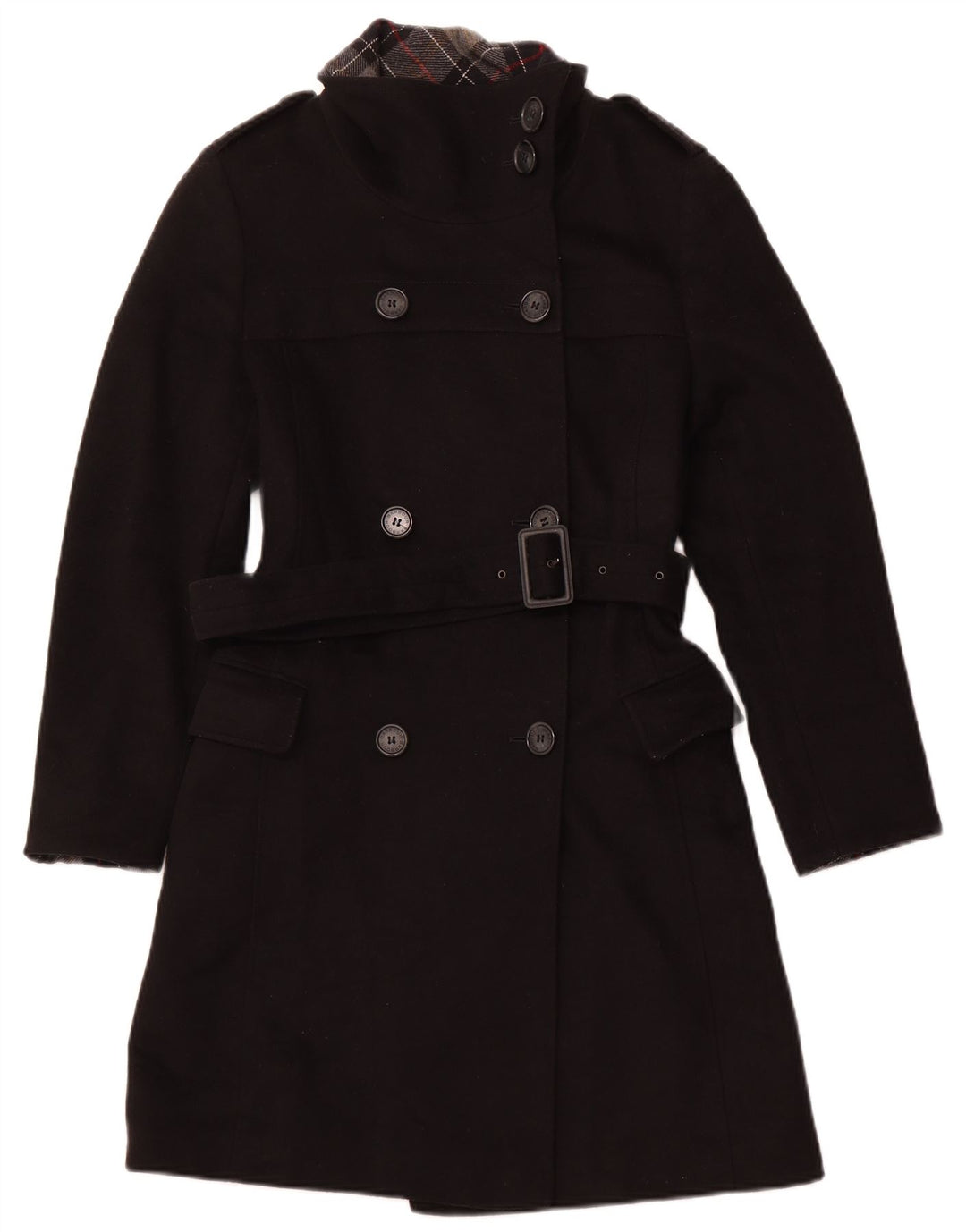 Barbour Trench Coat til kvinder UK 8 Lille sort uld