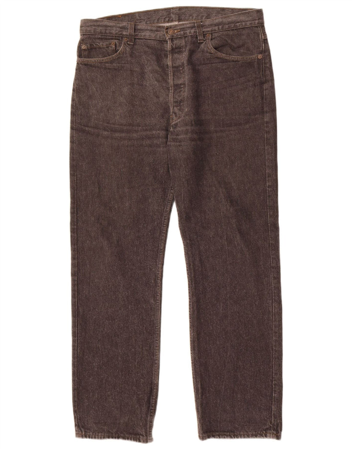 Levi's Herre 501 Straight Jeans W36 L30 Grå