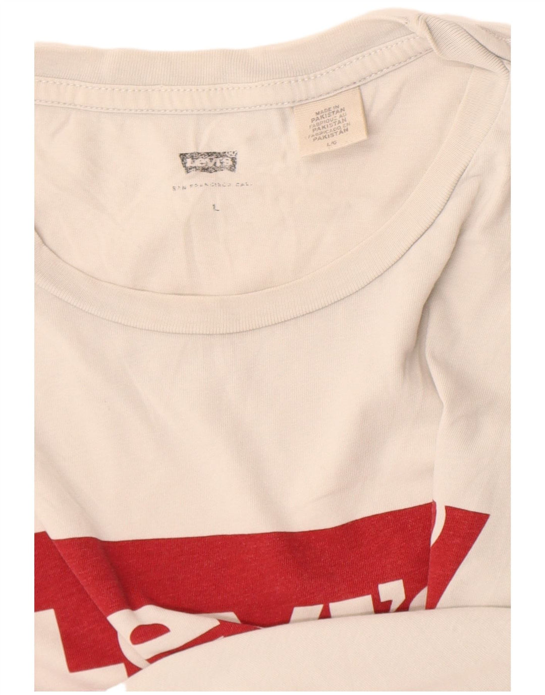 Levi's Herre Grafisk T-Shirt Top Stor Hvid