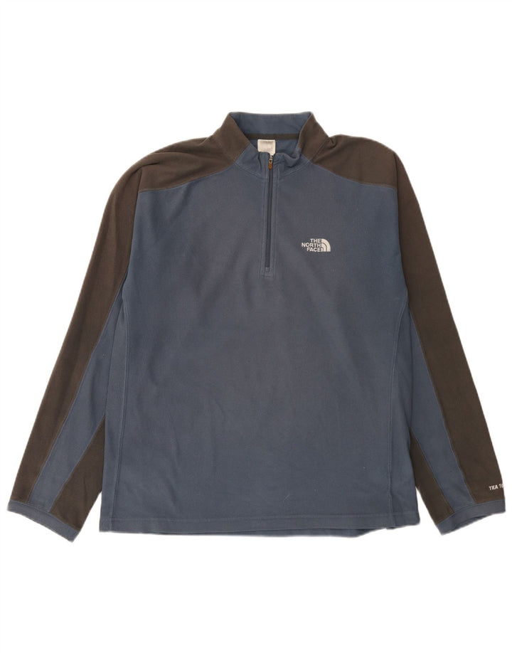The North Face Fleece Jumper med lynlås til mænd Medium Blue Colourblock