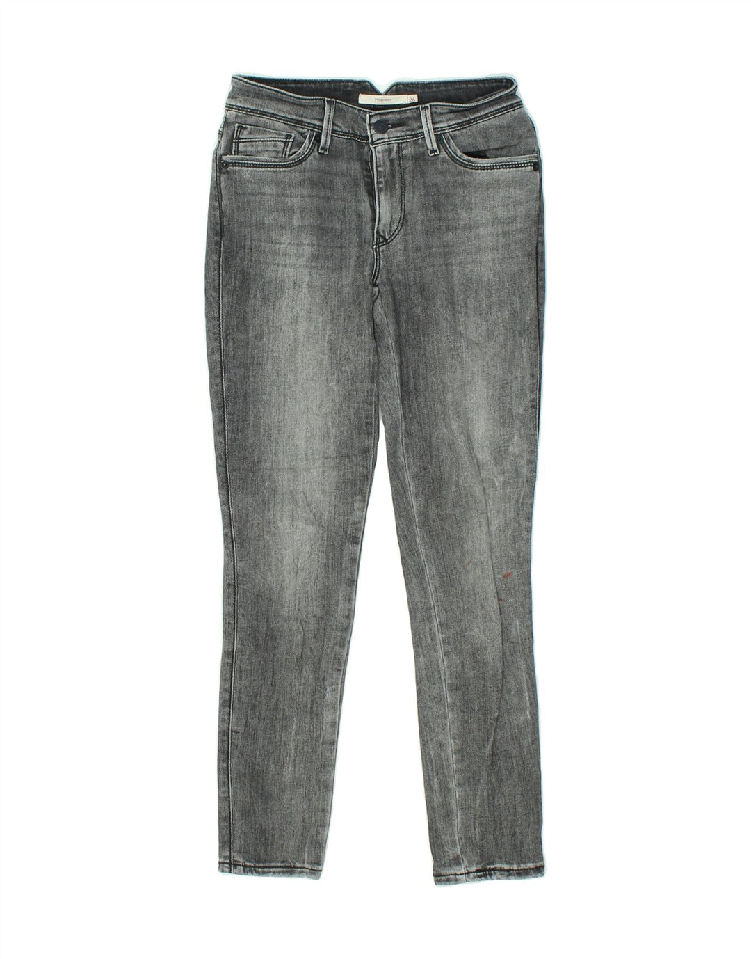 LEVI'S Womens 711 Skinny Jeans W26 L27 Grey Cotton Vintage Levi's and Second-Hand Levi's from Messina Hembry 