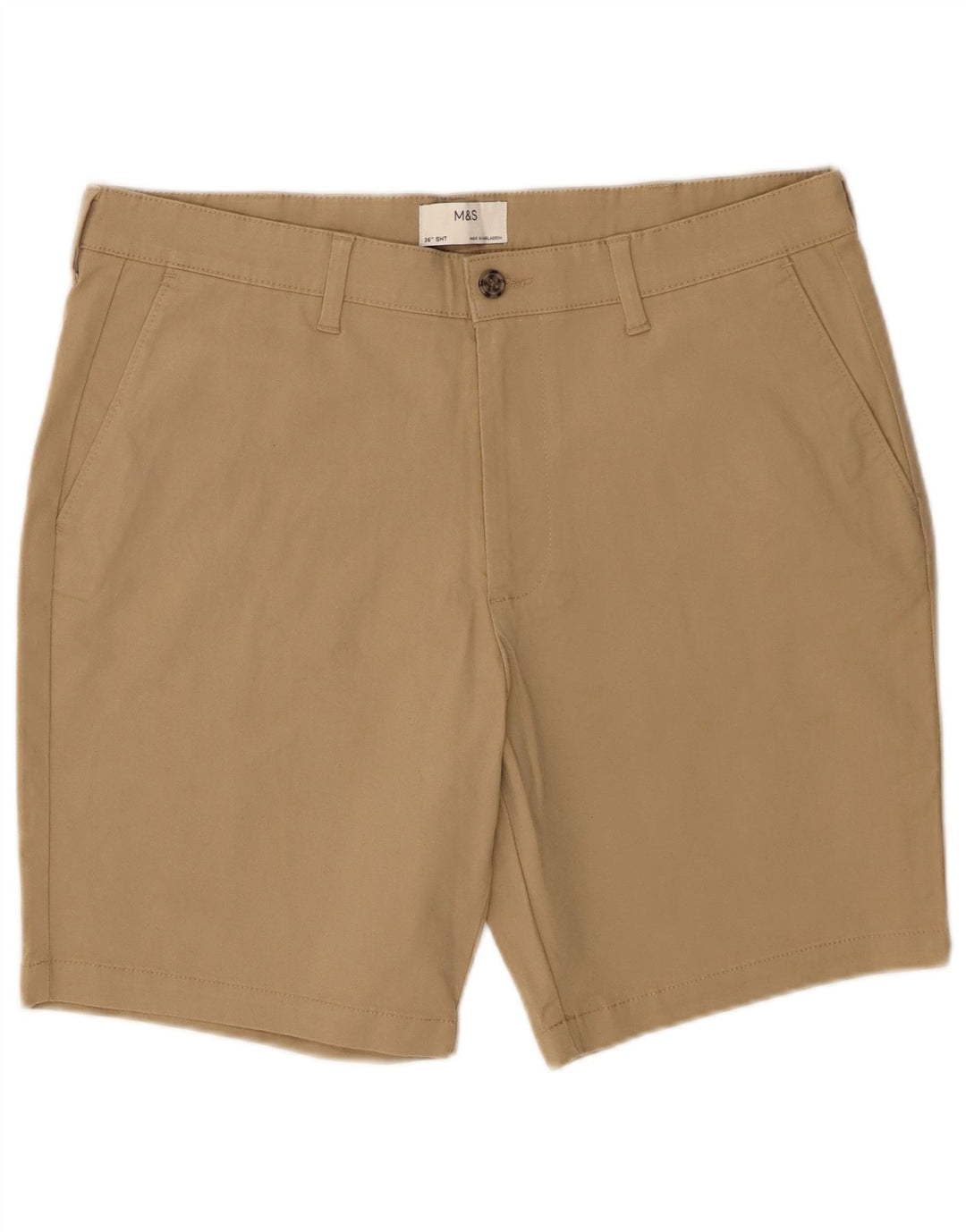 Marks & Spencer Chino Shorts til mænd W36 Large Beige Bomuld