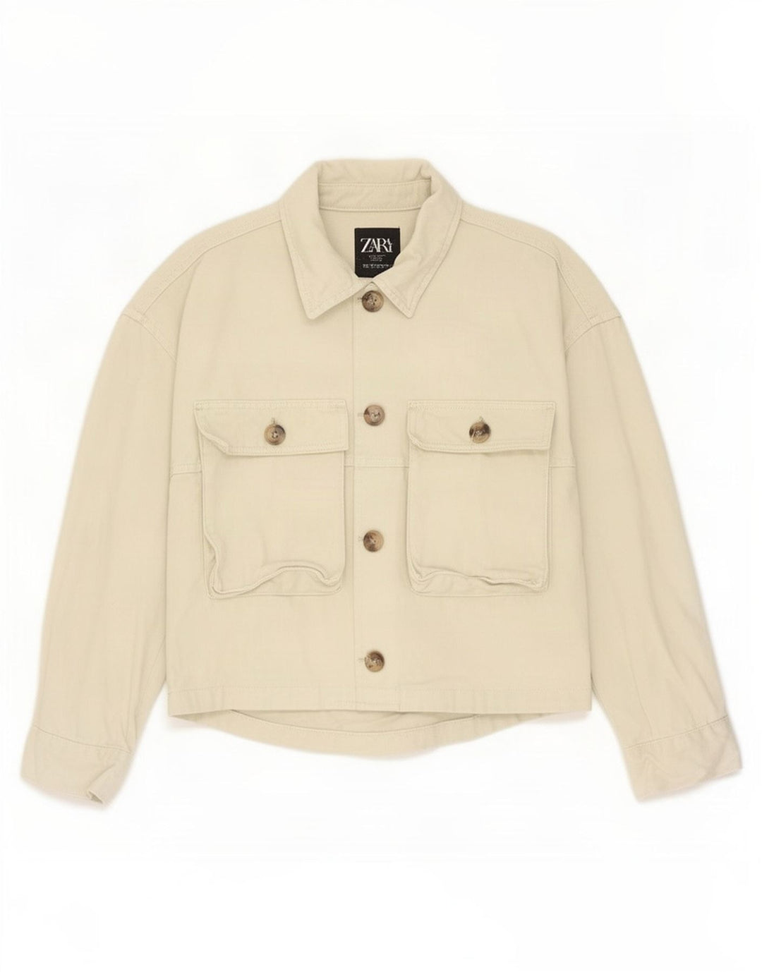 Zara Womens Bomber Jacket UK 10 Small Green Bomuld