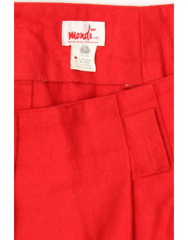 MONDI Dame Højtaljede Loose Fit Casual Bukser EU 40 Medium W28 L30 Rød