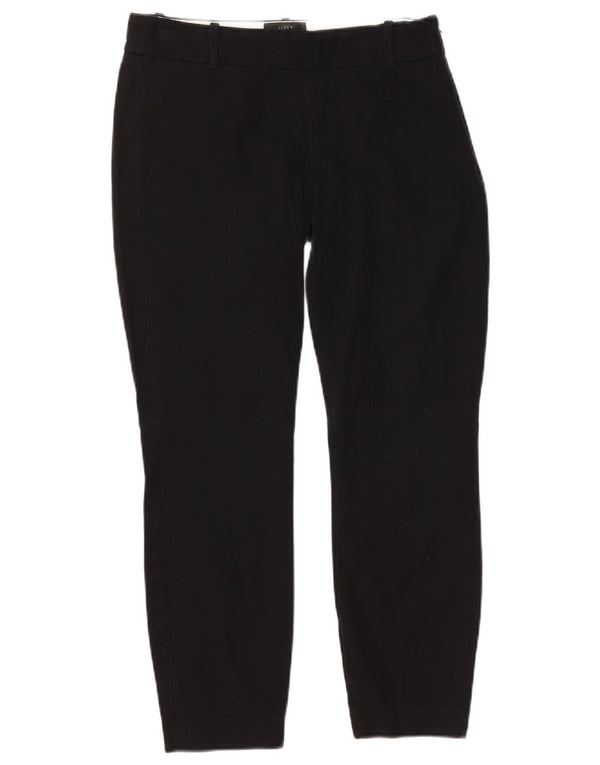 J. CREW Dame Minnie Skinny Cropped Trousers US 2 XS W28 L24 Black Bomuld
