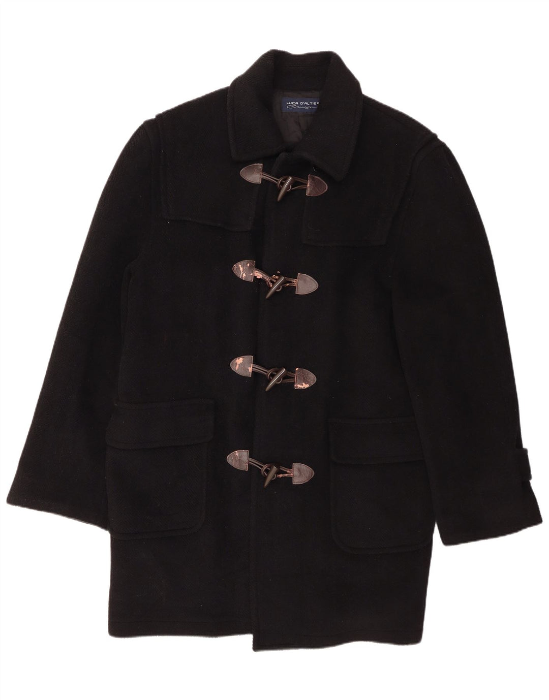 Luca D'altieri Herre Duffle Coat IT 54 2XL Sort Uld