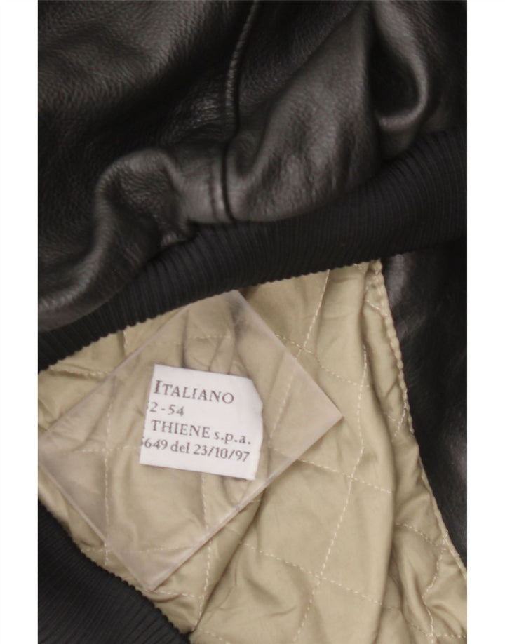 VINTAGE Military Læderjakke til mænd IT 52 XL Sort