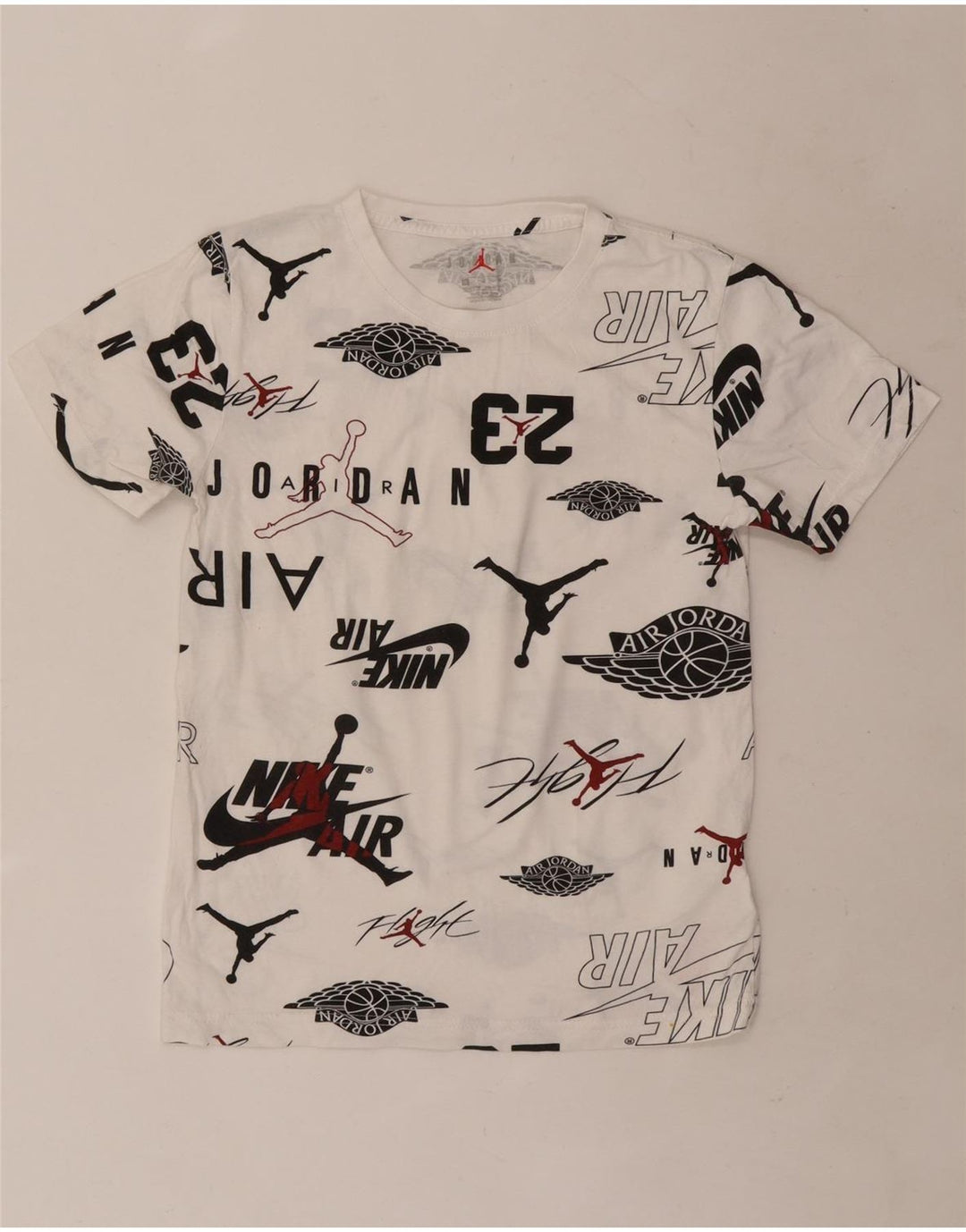 Jordan drenge grafisk t-shirt top 10-11 år medium hvid bomuld