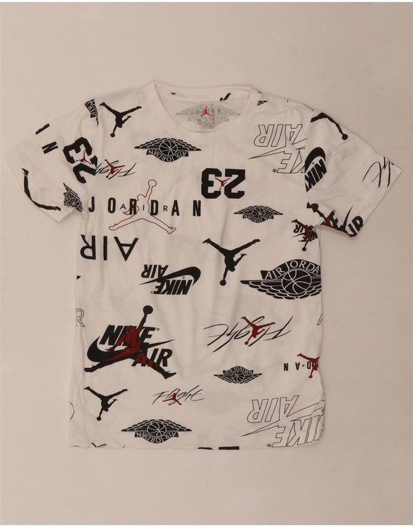 Jordan drenge grafisk t-shirt top 10-11 år medium hvid bomuld