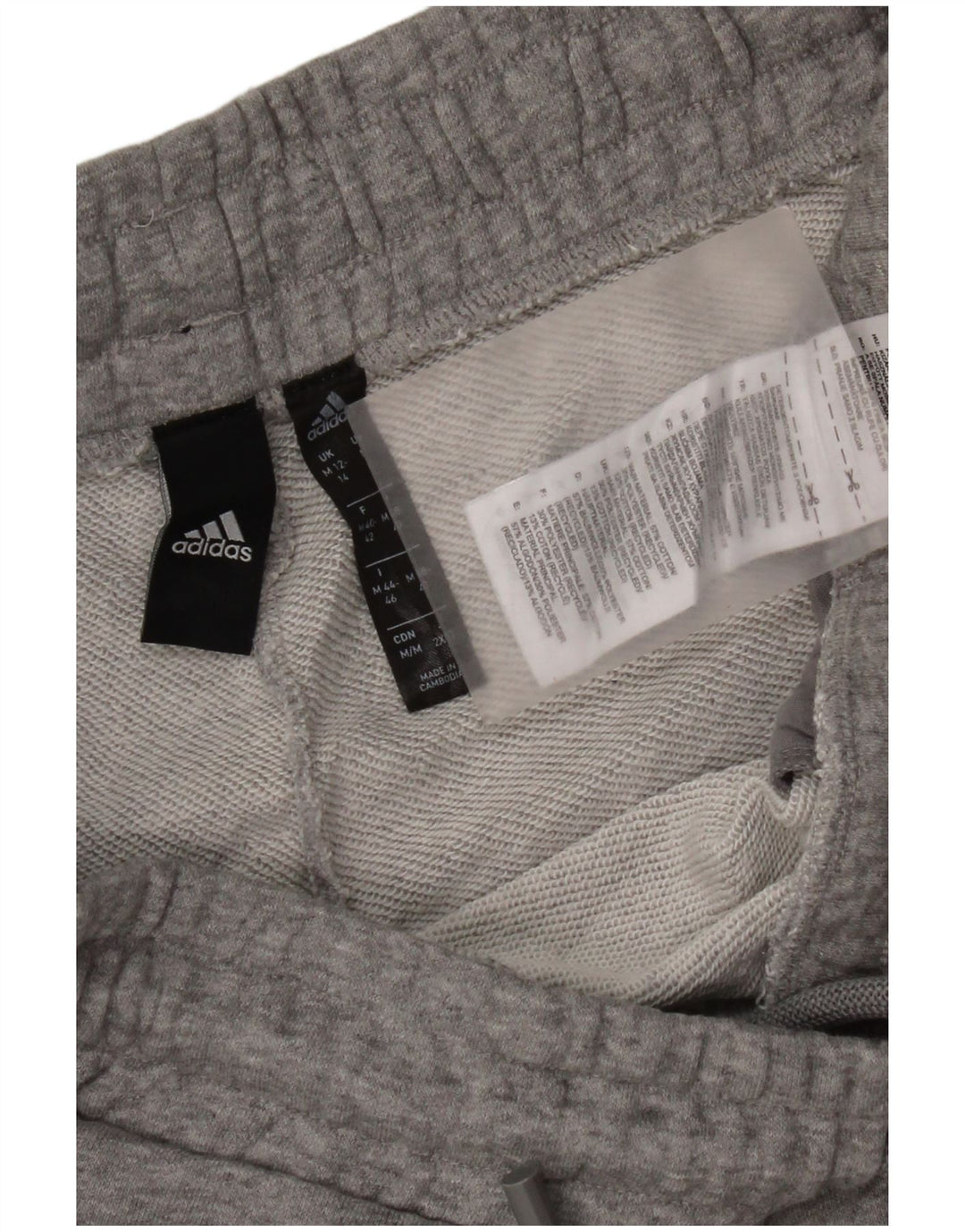 Adidas sportsshorts til kvinder UK 12/14 mellemgrå bomuld
