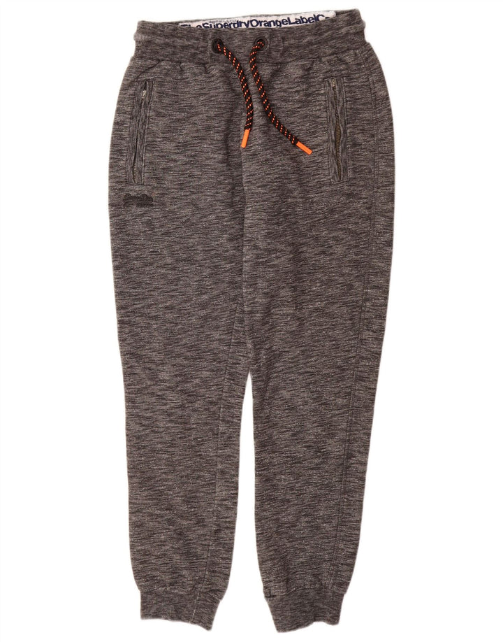 SUPERDRY Herre Slim Fit træningsdragt Bukser Joggers Små grå Flecked