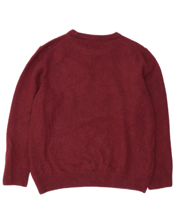 Barbour Herre Crew Neck trøje Sweater Medium Burgundy Uld