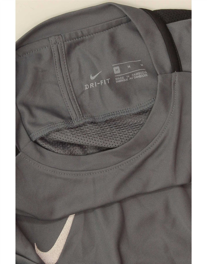 Nike Herre Dri Fit T-shirt Top Medium Grey Colourblock