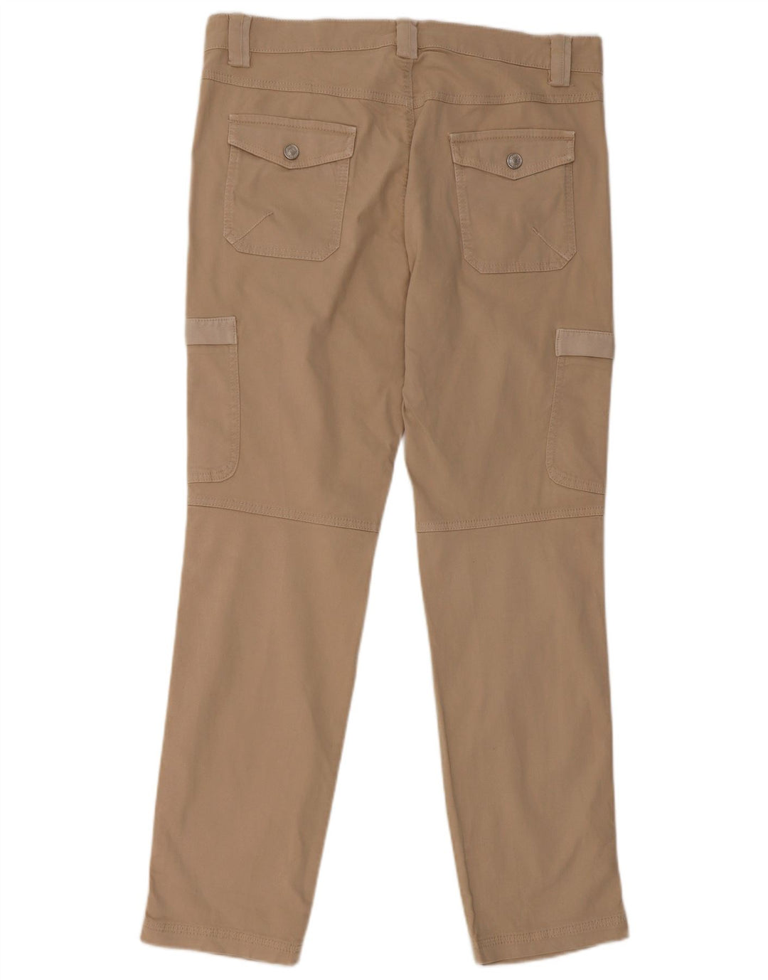 BENETTON Dame Slim Cargo Bukser IT 48 XL W36 L31 Beige Bomuld