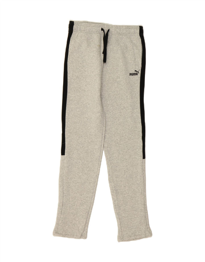 PUMA Boys Tracksuit Trousers 15-16 Years 2XL Grey Colourblock Vintage Puma and Second-Hand Puma from Messina Hembry 