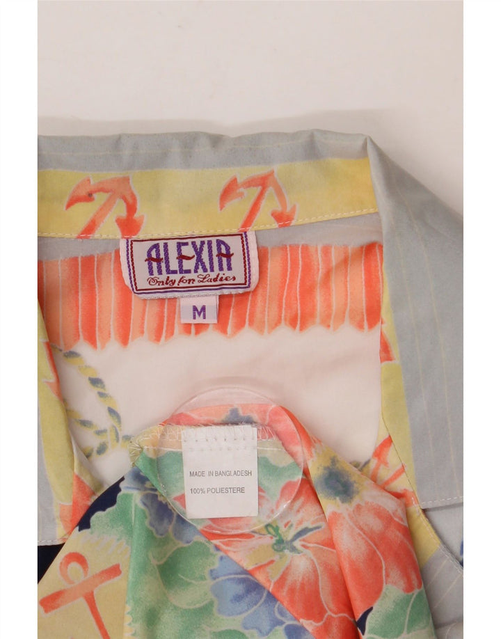 ALEXIA Dame Oversized skjortebluse UK 14 Medium Multicolored Floral