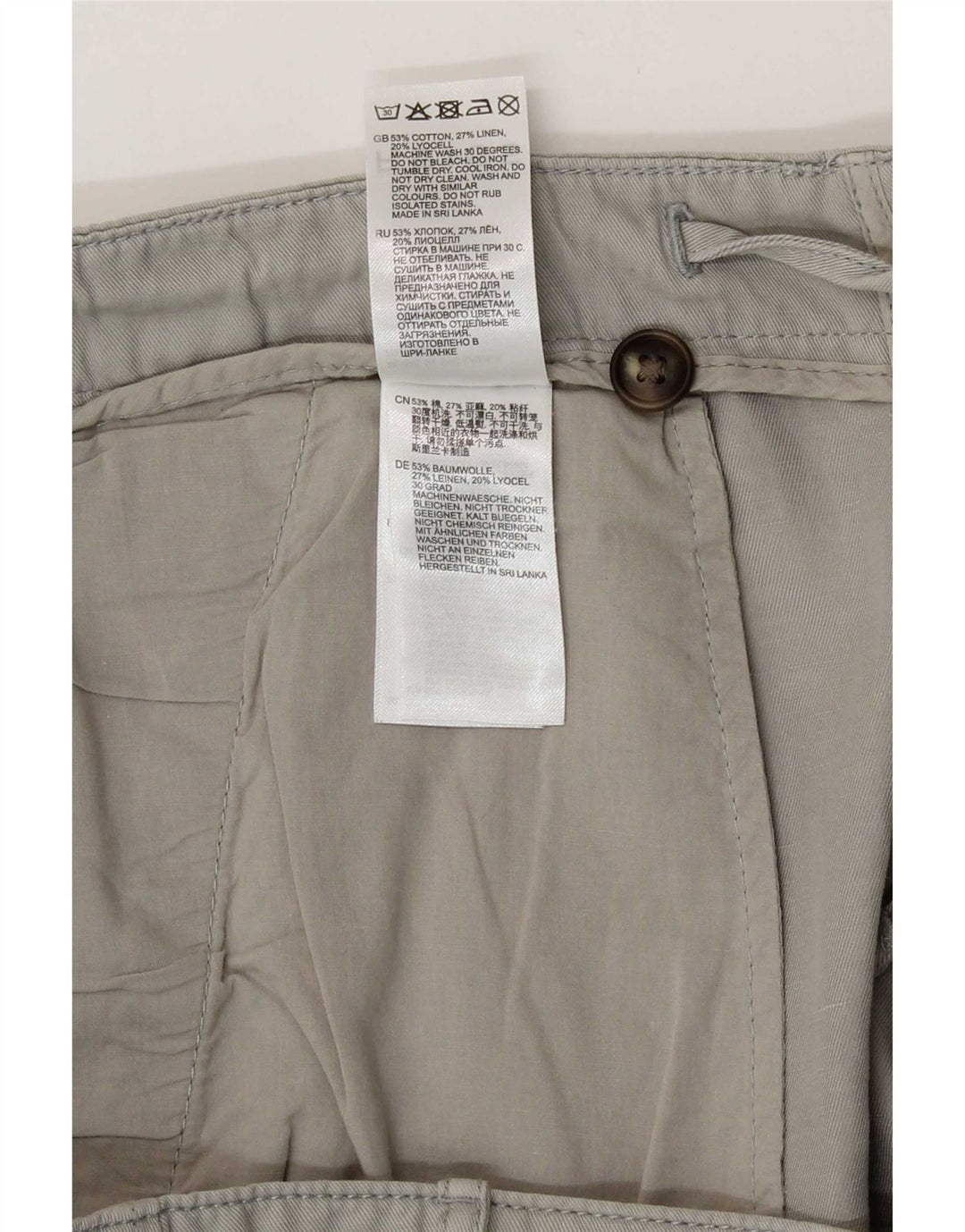Reiss Chino Shorts til mænd W36 Large Grå Bomuld
