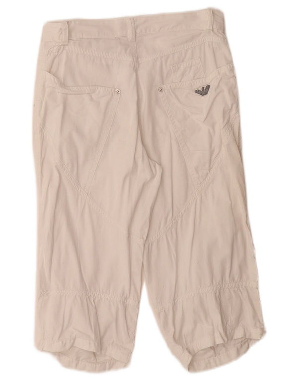 Armani drenge lige capri bukser 10-11 år W26 L17 hvid bomuld