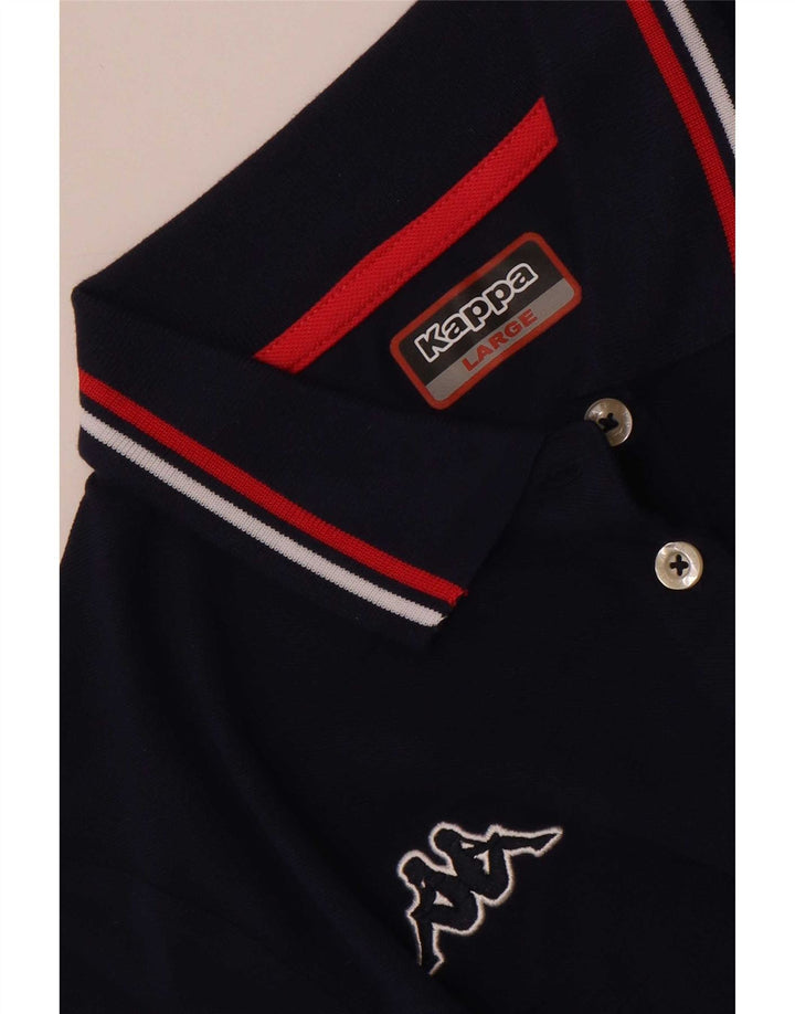 Kappa Dame Polo Shirt UK 14 Large Navy Blue