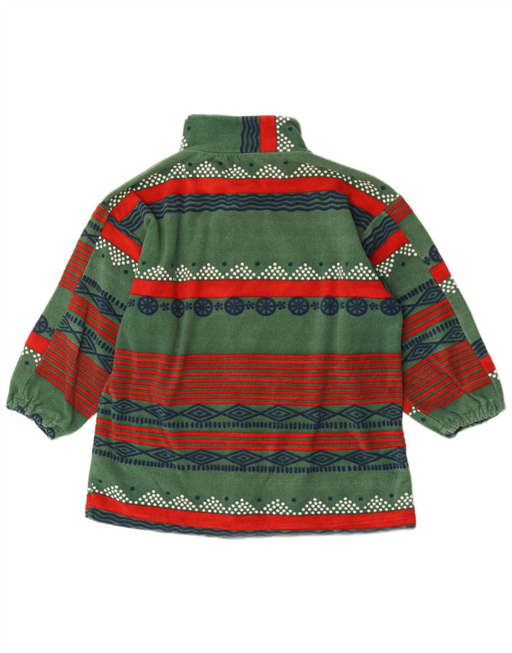 Vintage herre fleecejakke UK 38 Medium Green Geometric