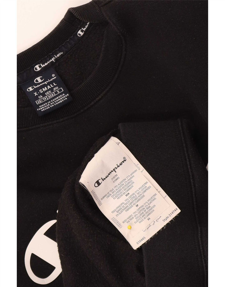 Champion Herre grafisk sweatshirt Jumper XS Sort bomuld