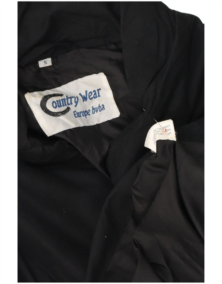 Vintage Bomberjakke til mænd UK 36 Lille sort polyester