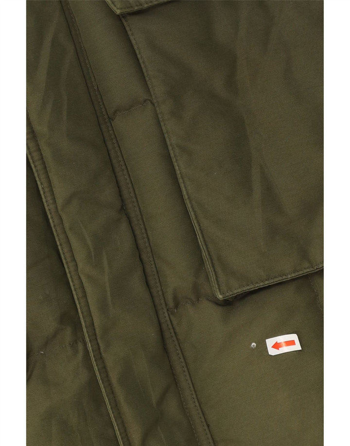 WOOLRICH Mens Hooded Padded Coat UK 38 Medium Green