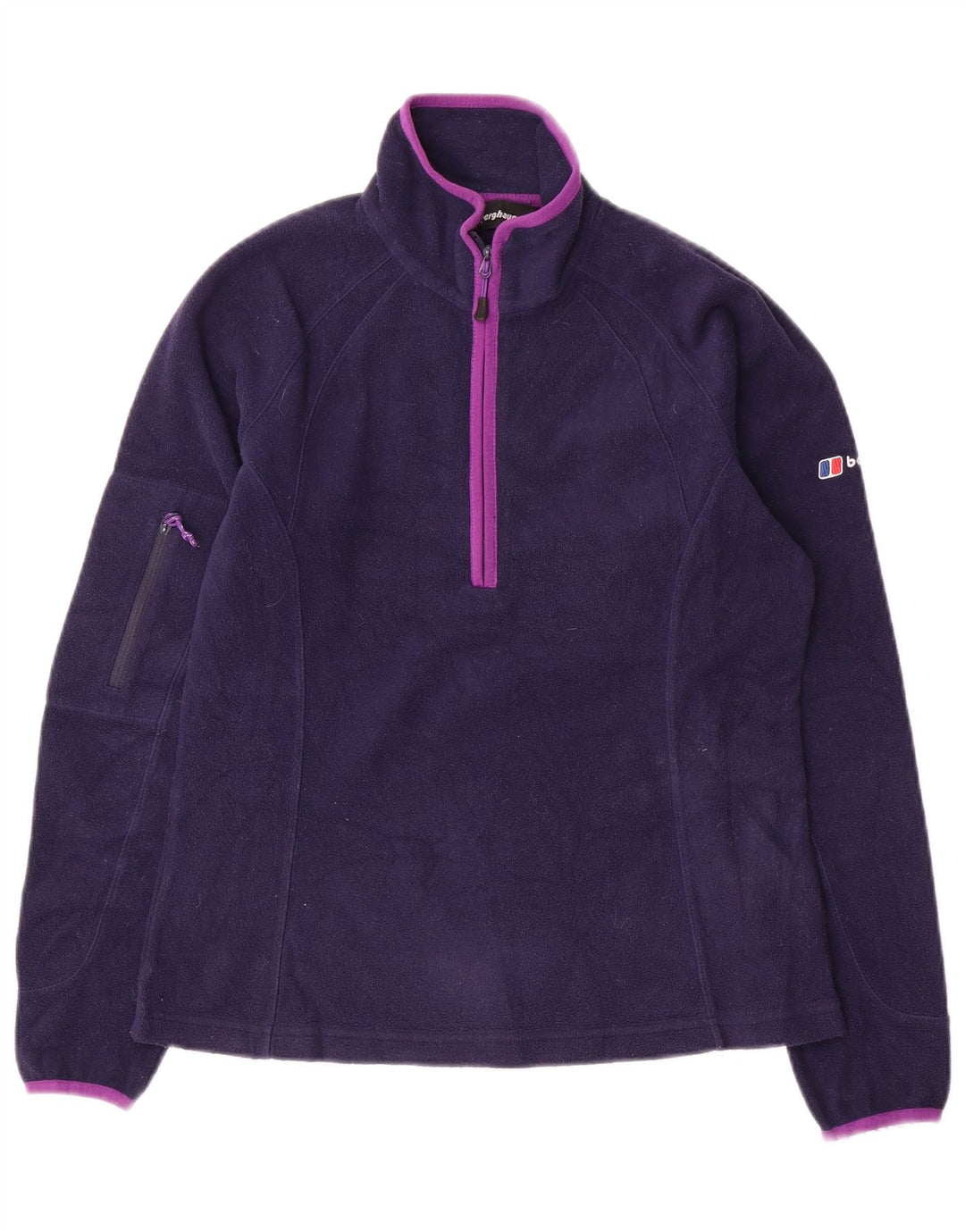 Berghaus Fleece Jumper med lynlås til kvinder UK 10 Lille lilla polyester