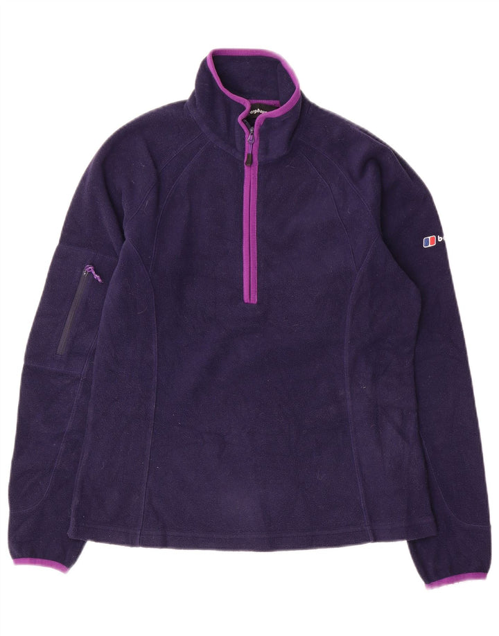 Berghaus Fleece Jumper med lynlås til kvinder UK 10 Lille lilla polyester