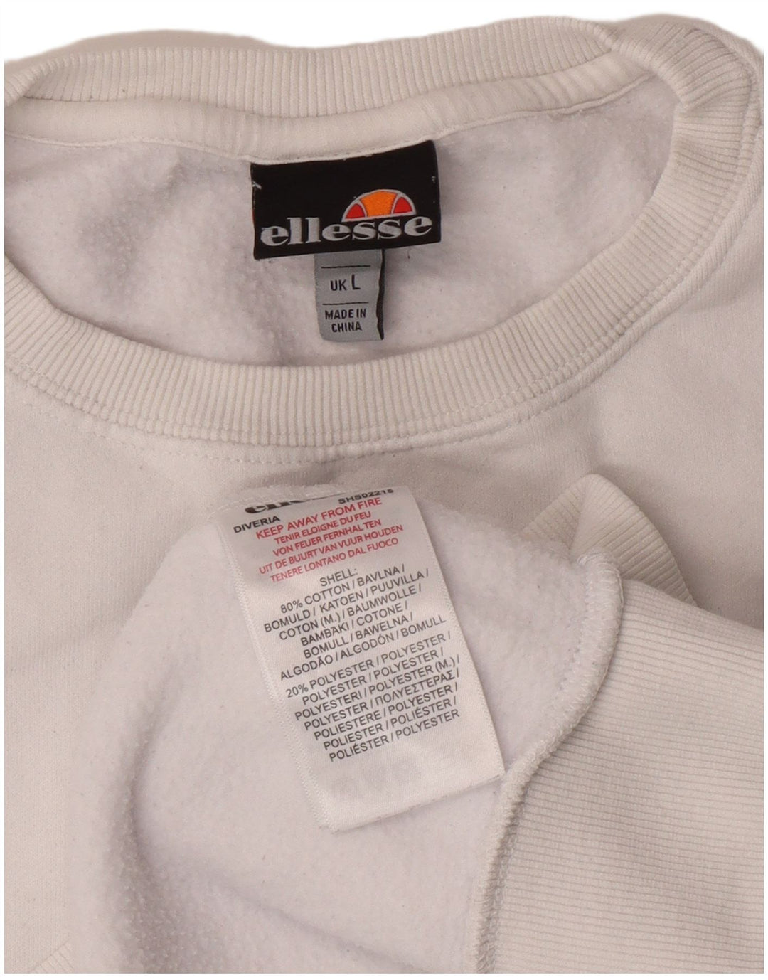 ELLESSE Sweatshirt til mænd Stor hvid bomuld