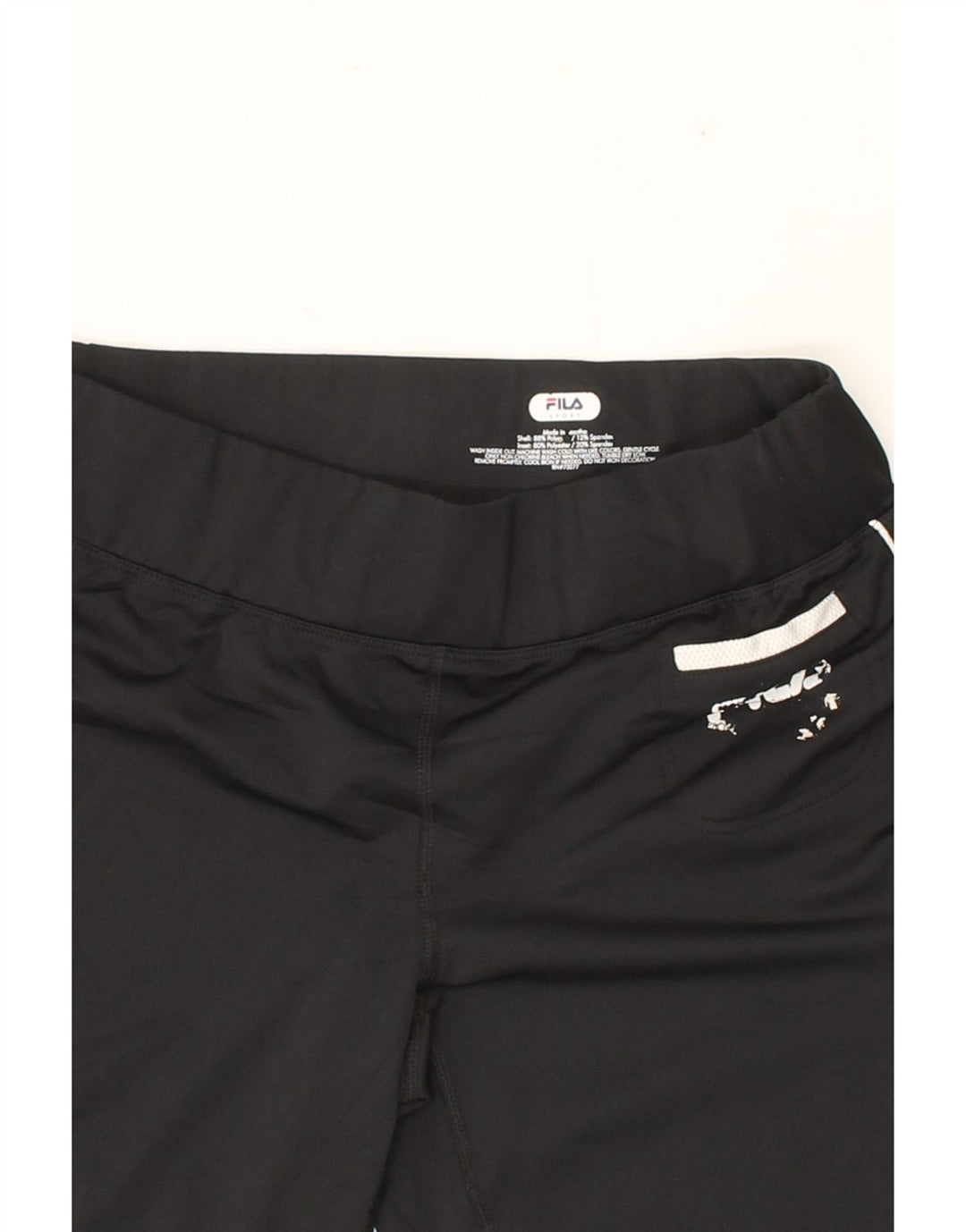 FILA Womens Sport Shorts UK 8 Small Black Polyester Vintage Fila and Second-Hand Fila from Messina Hembry 
