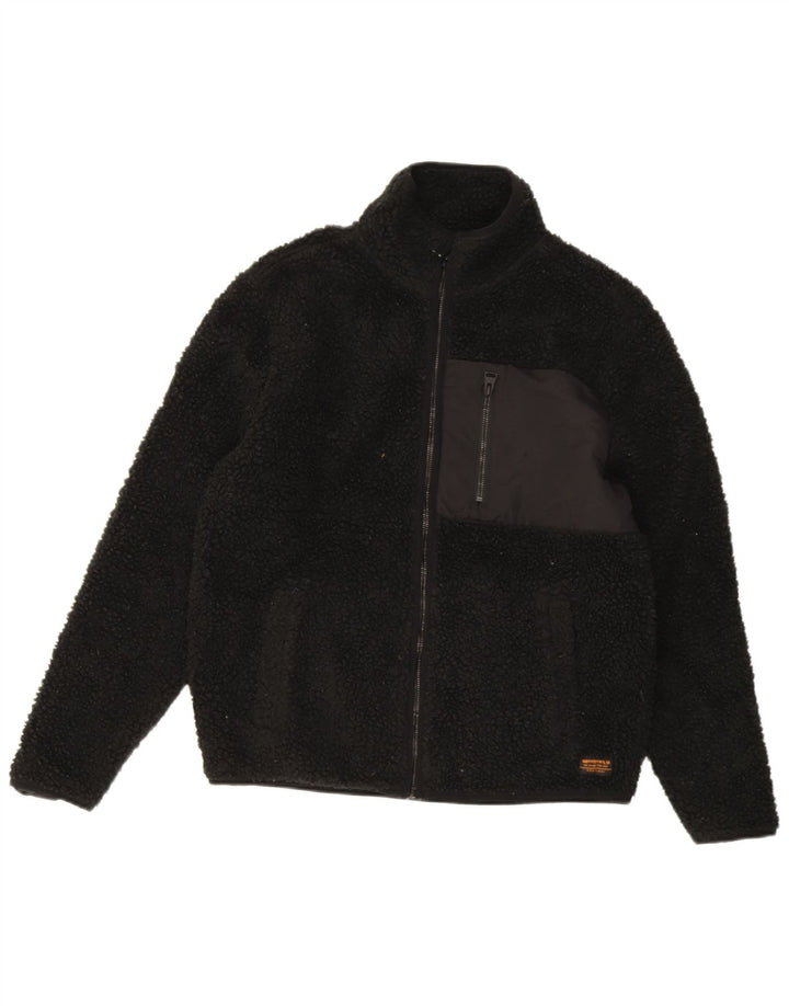 Superdry Fleecejakke til mænd UK 36 Lille sort polyester