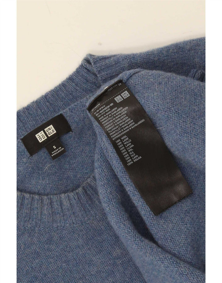 Uniqlo Herre trøje med rund hals, lille blå uld