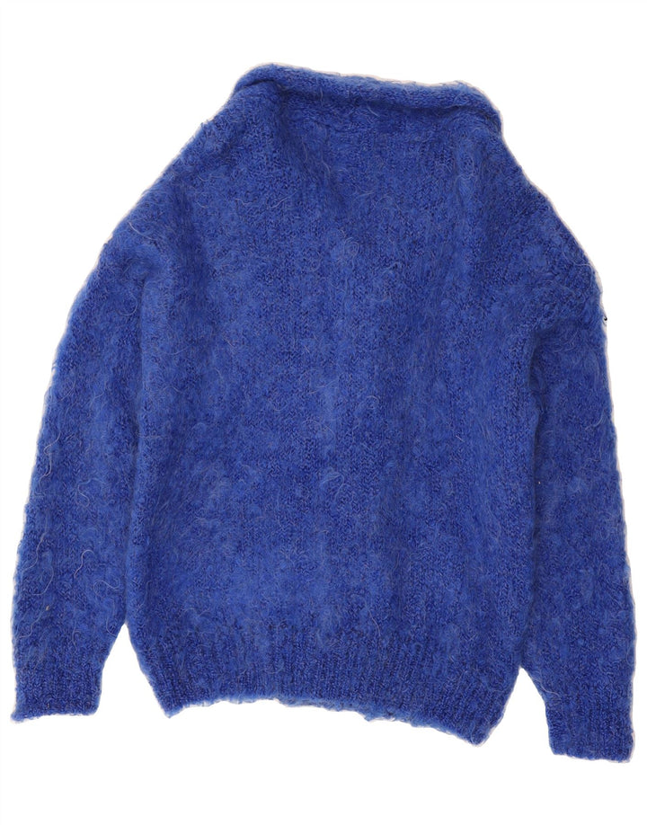 VINTAGE Womens Cardigan Sweater UK 16 Large Blue Vintage Vintage and Second-Hand Vintage from Messina Hembry 