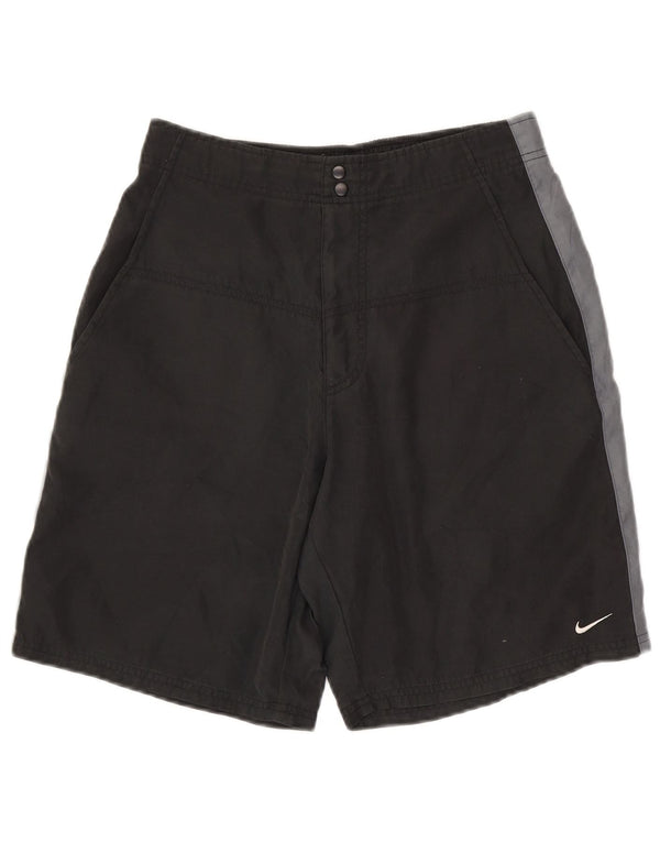 NIKE Sportshorts til mænd UK 36/38 Small Black Colourblock Polyester