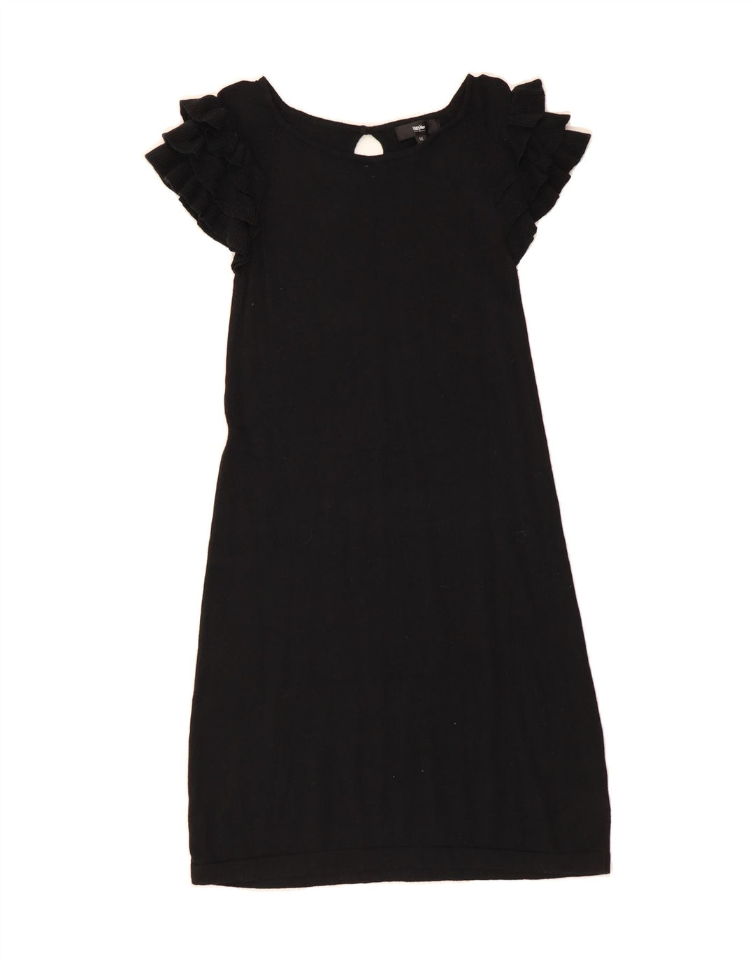 MOSSIMO Womens Sheath Dress UK 12 Medium Black Cotton Vintage Mossimo and Second-Hand Mossimo from Messina Hembry 
