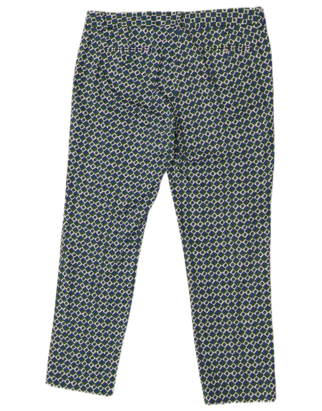Max Mara Dame Weekend Lige Chino Bukser W32 L26 Blå Geometrisk