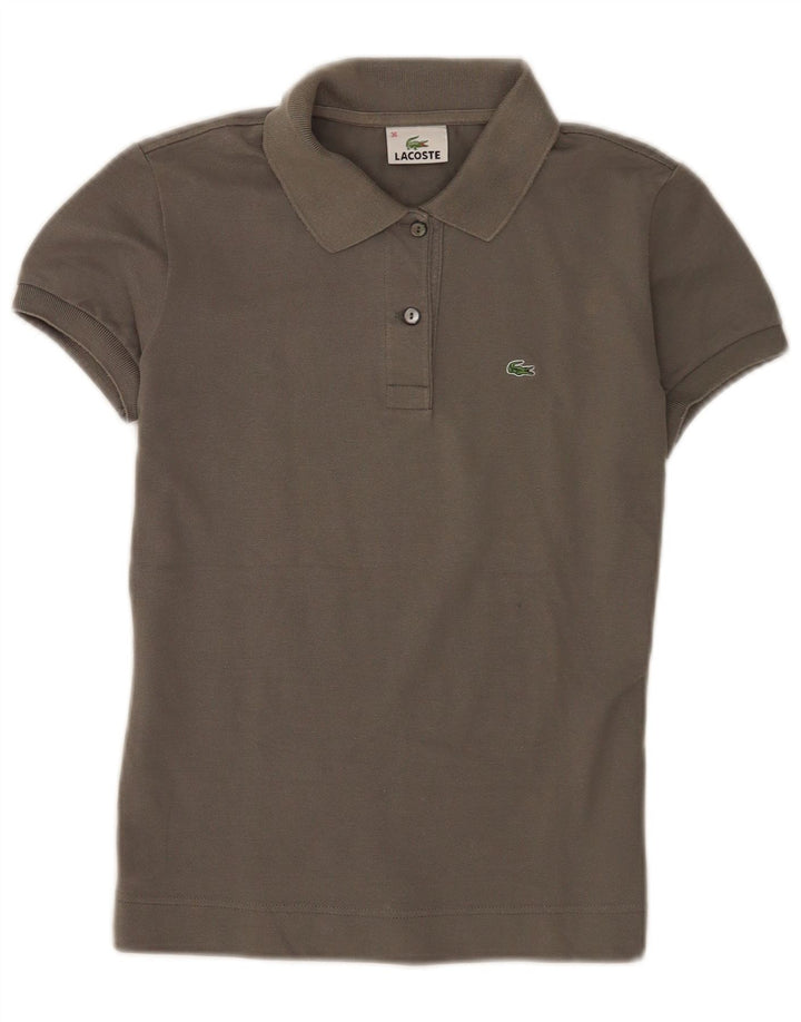 Lacoste Dame Polo Shirt Størrelse 36 Lille Grå Bomuld