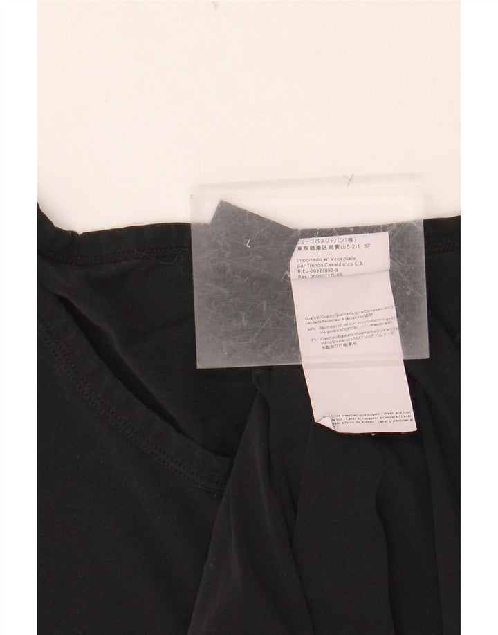 HUGO BOSS Herre T-Shirt Top Stor Sort Bomuld
