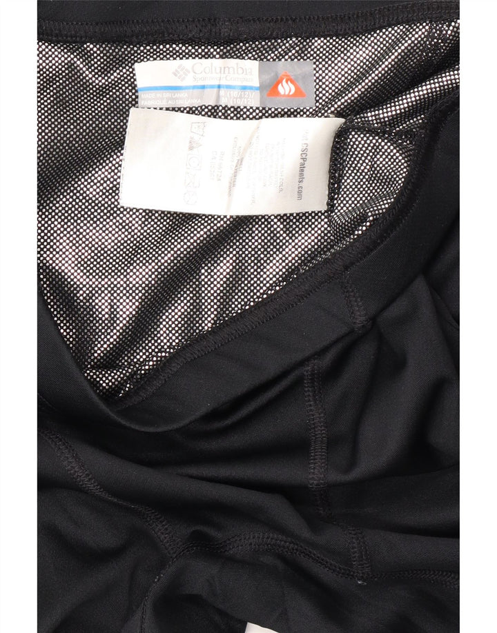 COLUMBIA Boys Omni-Heat Leggings 10-11 Years Medium Black Polyester