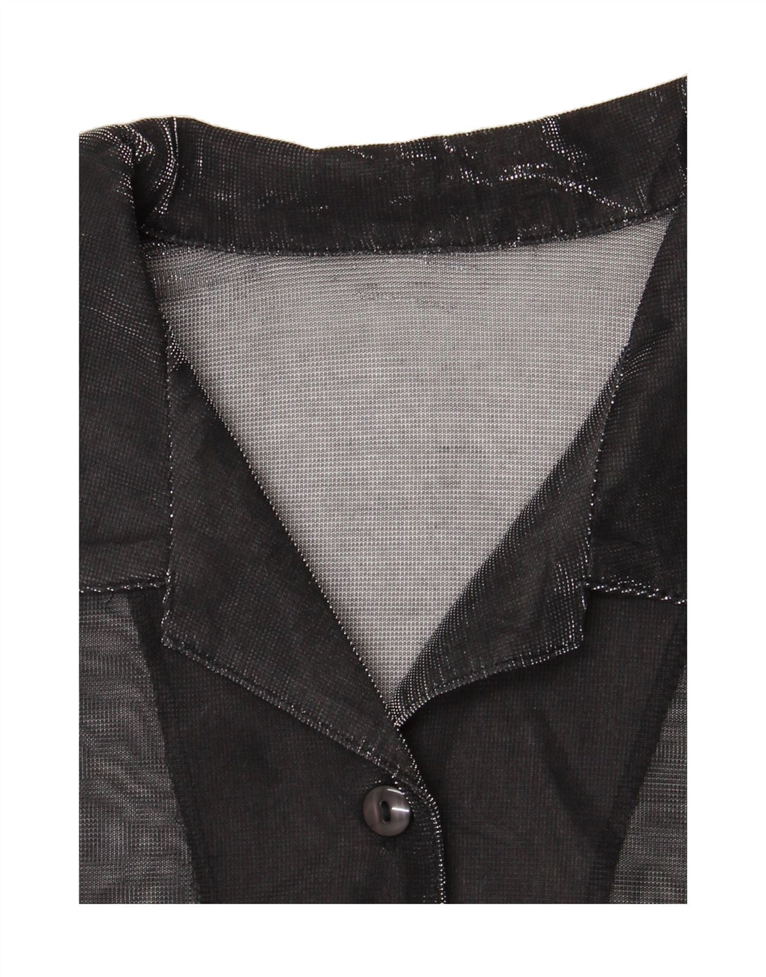 VINTAGE Womens See Through Shirt Blouse UK 12 Medium Black Vintage Vintage and Second-Hand Vintage from Messina Hembry 