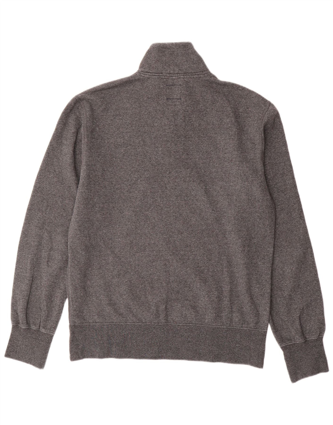 Champion Herre Zip Neck Sweatshirt Jumper Large Grå Bomuld