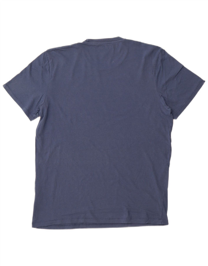 WRANGLER Herre grafisk T-shirt Top Medium Navyblå Bomuld