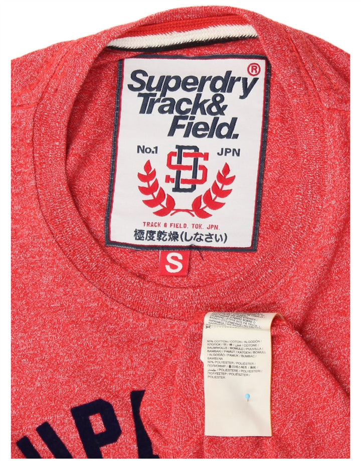 SUPERDRY Herre grafisk T-shirt Top Lille rød bomuld
