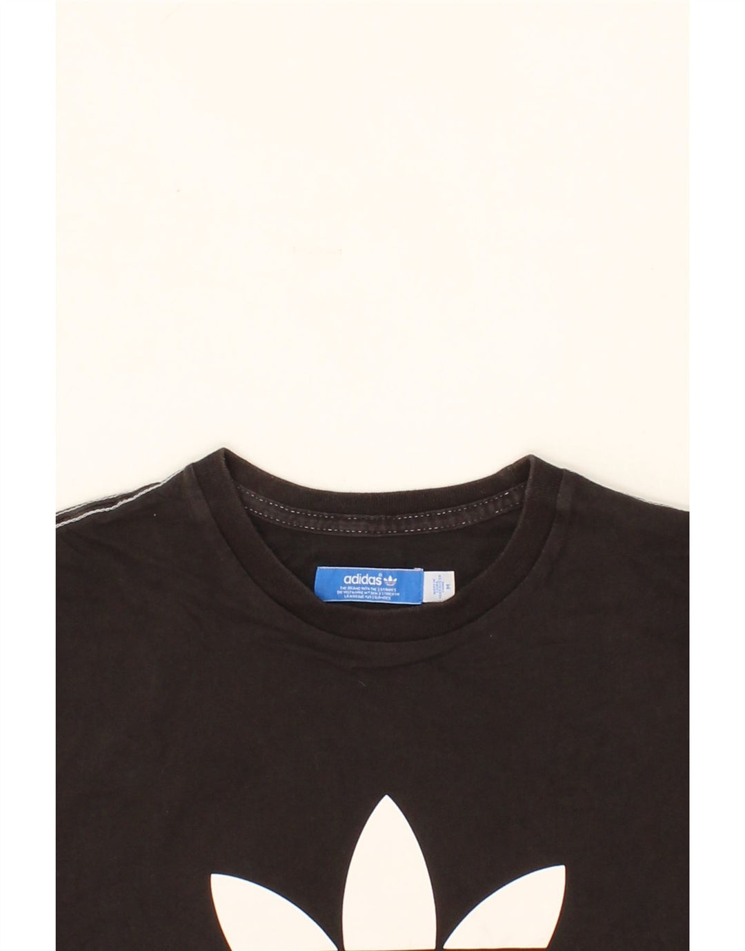 ADIDAS Mens Graphic T-Shirt Top Medium Black Cotton Vintage Adidas and Second-Hand Adidas from Messina Hembry 