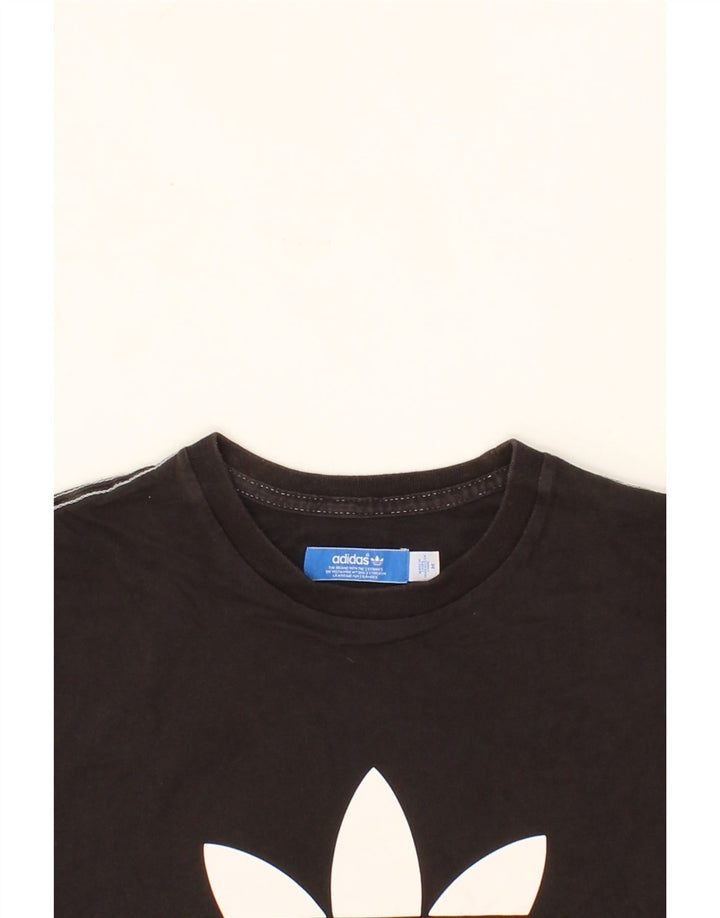 ADIDAS Mens Graphic T-Shirt Top Medium Black Cotton Vintage Adidas and Second-Hand Adidas from Messina Hembry 