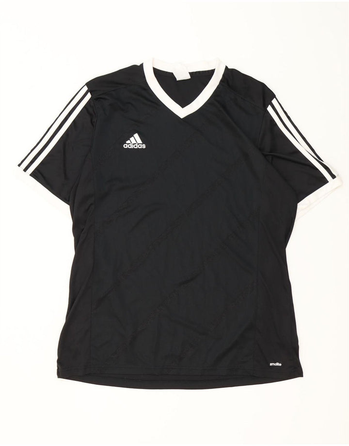 Adidas Herre Climalite T-Shirt Top XL Sort Polyester