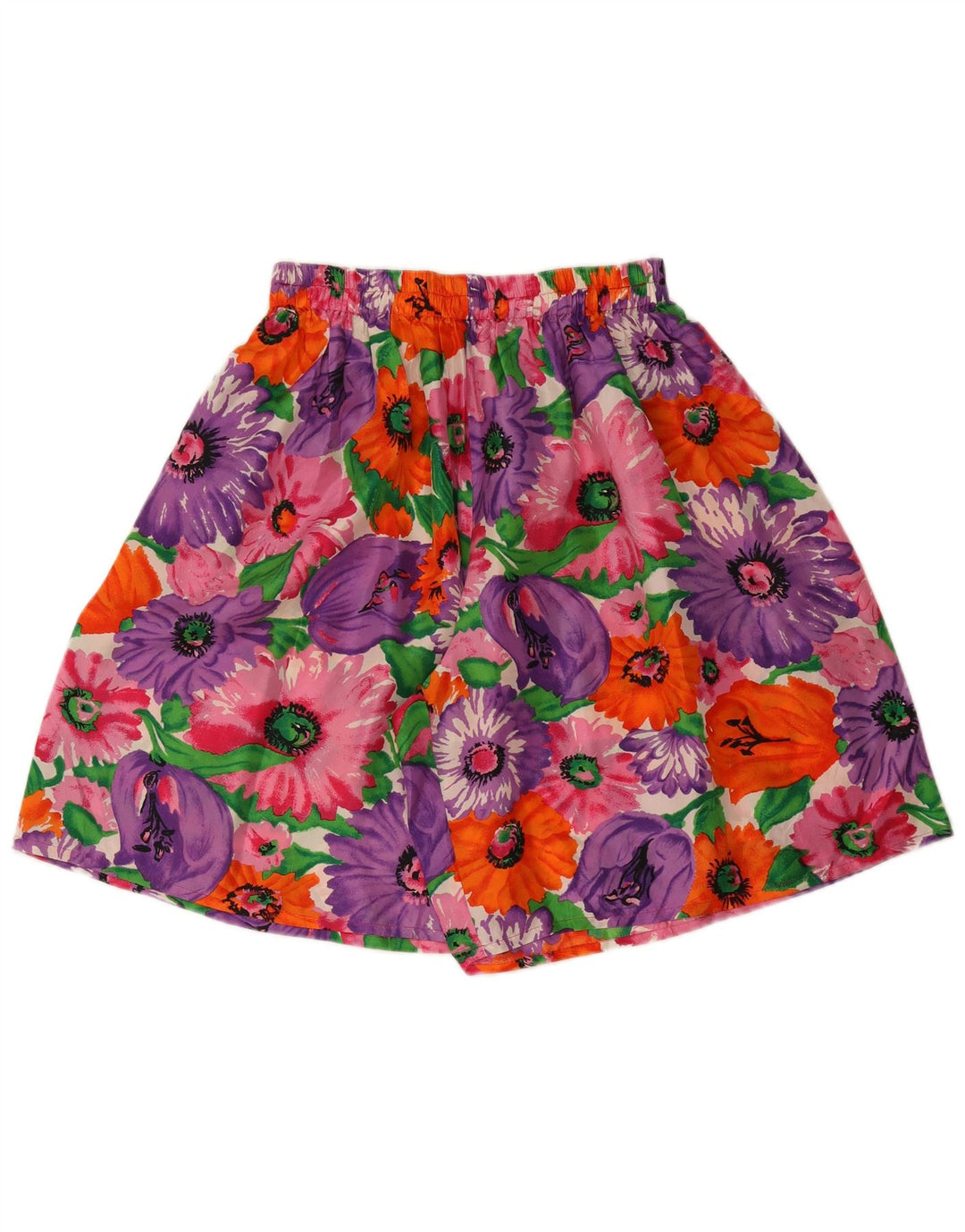 Autentiske kvinders afslappede shorts UK 14 Medium W28 Flerfarvet blomstersilke
